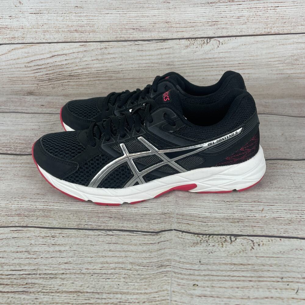 ASICS Gel-Contend 3 Womens Sz 6 Running Shoes Black Pink - Picture 6 of 10